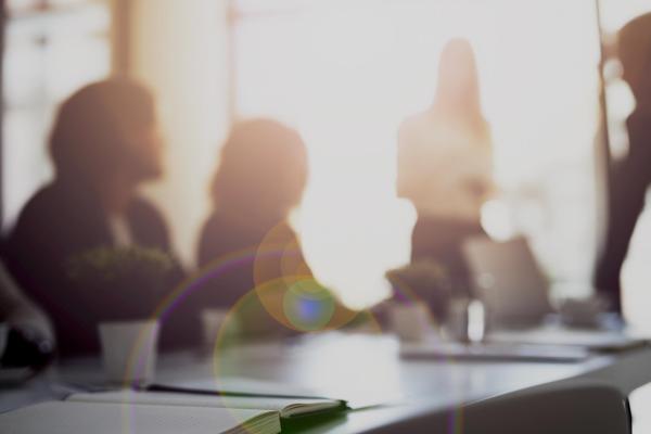 People sitting at table having a meeting