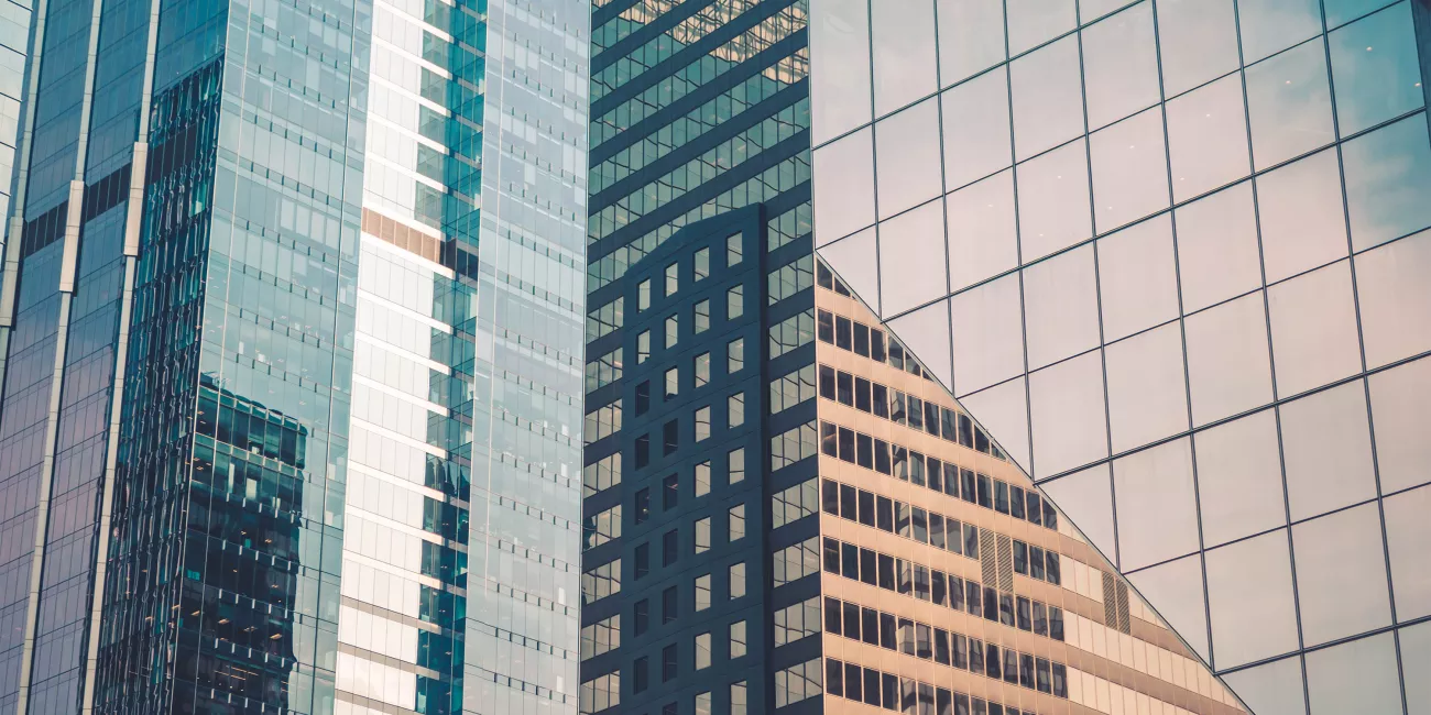 Glass sky scrapers